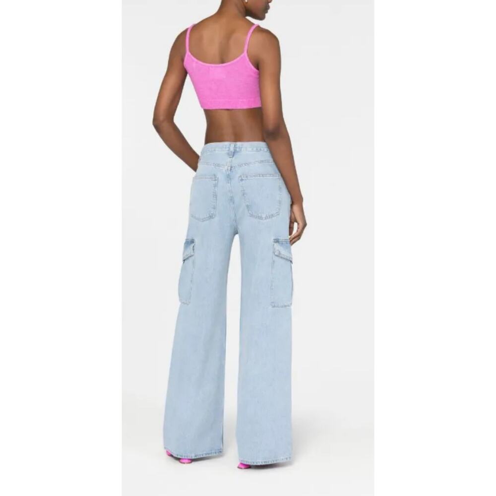 AGOLDE Wide-leg Stonewashed High Rise Jeans Cargo Relaxed Women's 30 - Picture 12 of 14